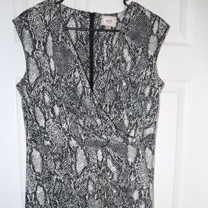 Eci  Snakeskin print wrap dress